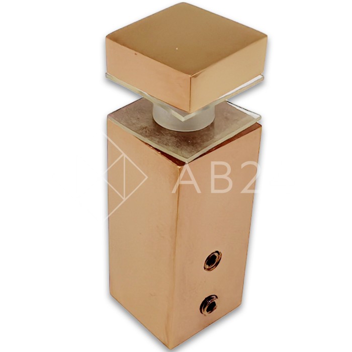 Крепление FDC-54 трубы 15х15 к стеклу, нержавейка/розовое золото