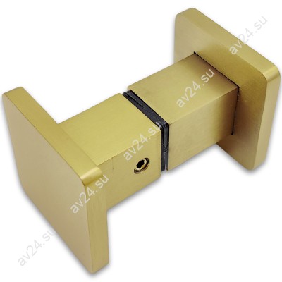 Ручка кноб FDR-31E ЭКОНОМ квадратная, нержавейка/брашированное золото
