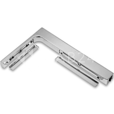 Угловой стабилизатор Диор FDK-5R стена-стекло 90˚ правый, нержавейка/полированный