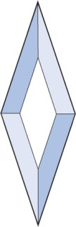 Бевелс AV016 ромб 51 х 152 мм