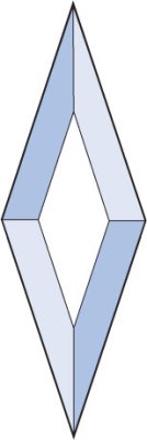 Бевелс AV016 ромб 51 х 152 мм