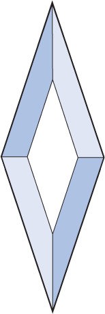 Бевелс AV016 ромб 51 х 152 мм