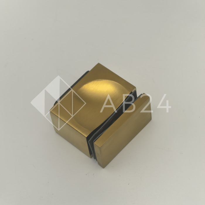 Ручка кноб FDR-67 с резиновым торцом (односторонняя), алюминий/брашированное золото