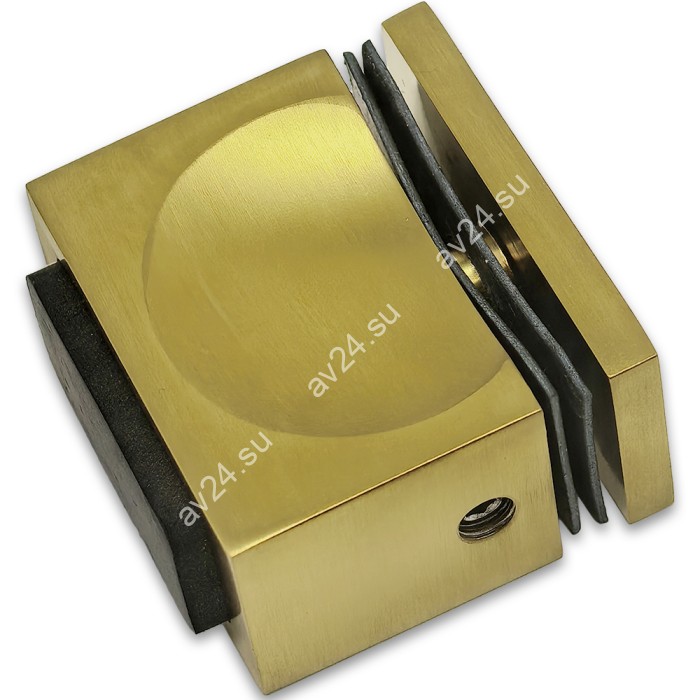 Ручка кноб FDR-67 с резиновым торцом (односторонняя), алюминий/брашированное золото