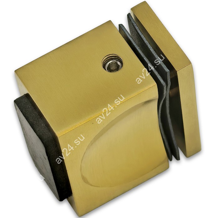 Ручка кноб FDR-67 с резиновым торцом (односторонняя), алюминий/брашированное золото