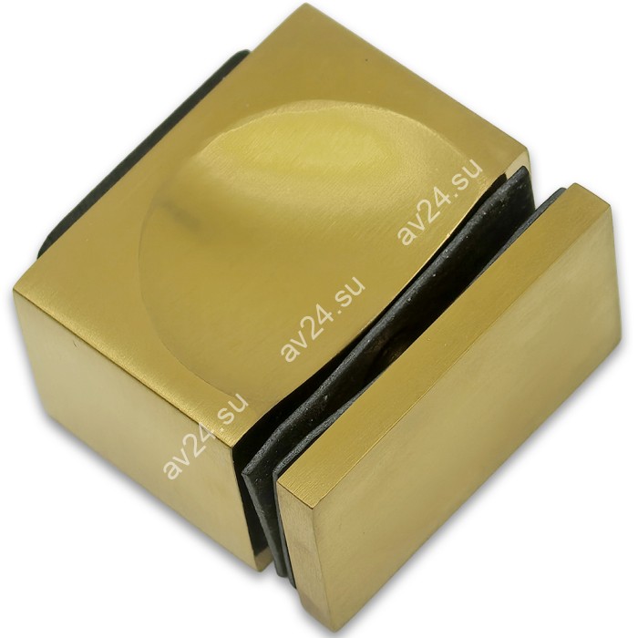 Ручка кноб FDR-67 с резиновым торцом (односторонняя), алюминий/брашированное золото