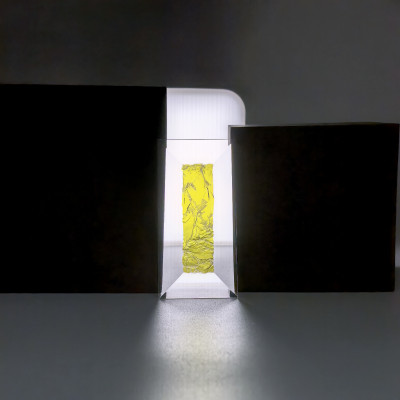 Бевелс AV221 дихроичный прямоугольник 76 х 38 мм желтый мороз