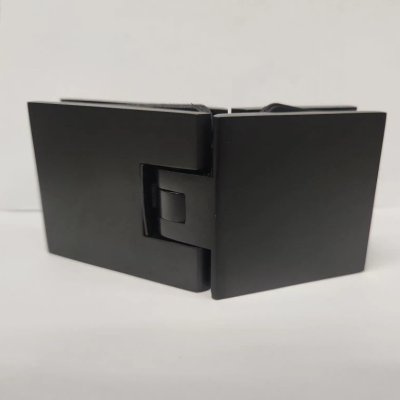 Петля Аврора FDP-186 стекло-стекло 135˚ без крышек, латунь/черная