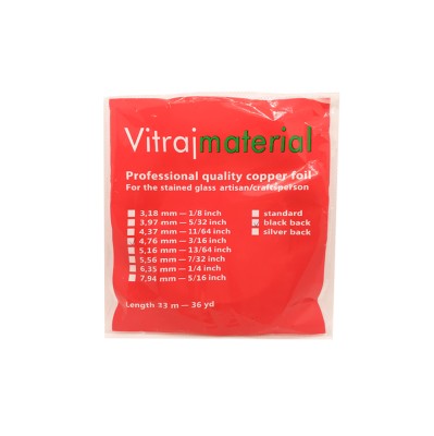 Медная фольга с черной подложкой VitrajMaterial 3,18 мм