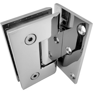 Петля Альфа α FDP-10 стена-стекло с бок. креплением, нержавейка/полированный