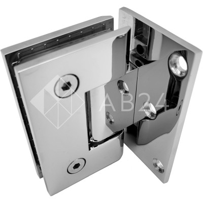 Петля Альфа α FDP-10 стена-стекло с бок. креплением, нержавейка/полированный