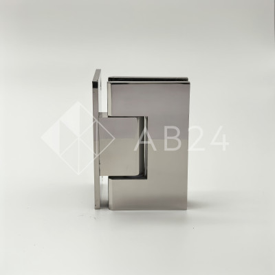 Петля Альфа α FDP-10 стена-стекло с бок. креплением, нержавейка/полированный