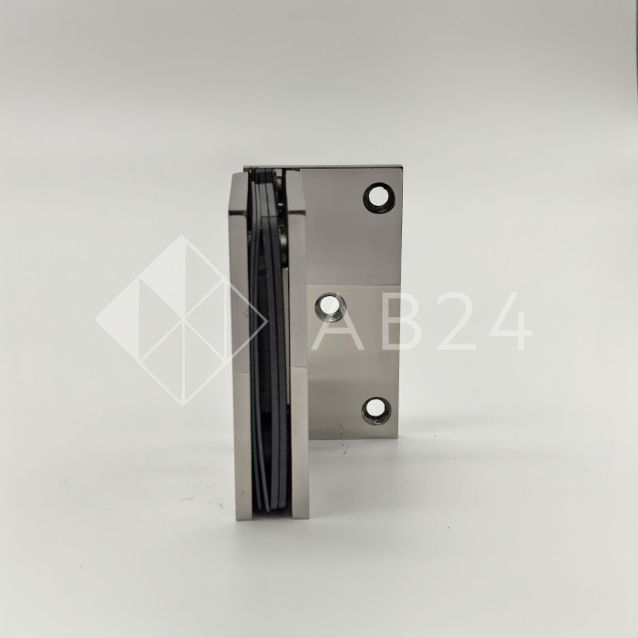 Петля Альфа α FDP-10 стена-стекло с бок. креплением, нержавейка/полированный