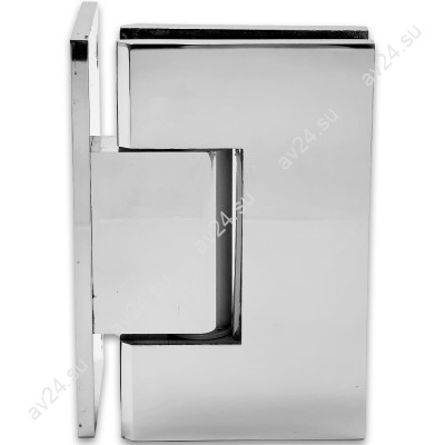 Петля Альфа α FDP-10 стена-стекло с бок. креплением, нержавейка/полированный