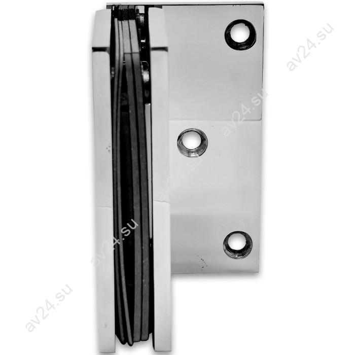 Петля Альфа α FDP-10 стена-стекло с бок. креплением, нержавейка/полированный