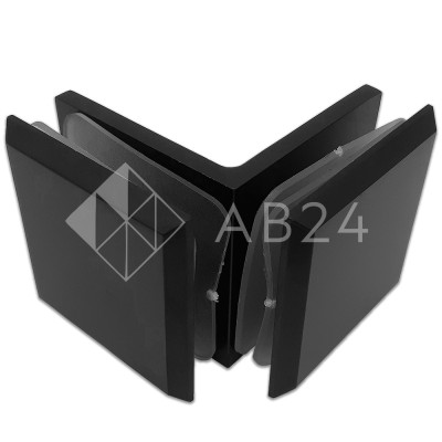 Коннектор для стекла Бета β FDK-24, стекло-стекло 90°, цинк/черный