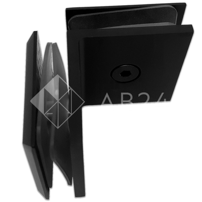 Коннектор для стекла Бета β FDK-24, стекло-стекло 90°, цинк/черный