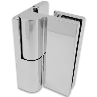 Петля Омега ω FDP-105L стена-стекло 90° левая, с подъемным механизмом, латунь/хром