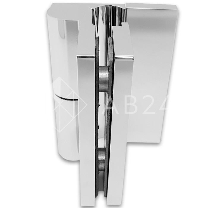 Петля Омега ω FDP-105L стена-стекло 90° левая, с подъемным механизмом, латунь/хром