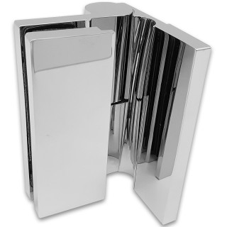 Петля Омега ω FDP-105L стена-стекло 90° левая, с подъемным механизмом, латунь/хром