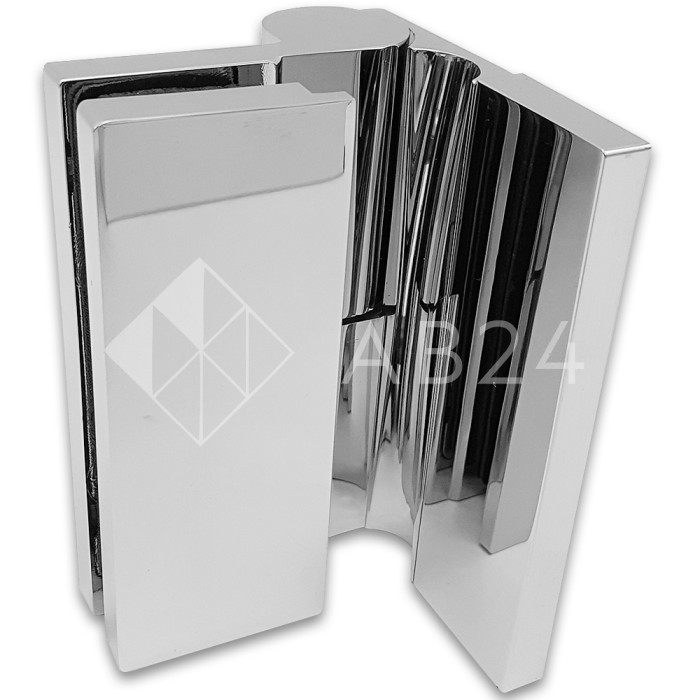 Петля Омега ω FDP-105L стена-стекло 90° левая, с подъемным механизмом, латунь/хром