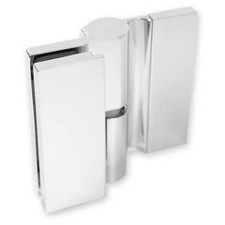 Петля Омега ω FDP-105L стена-стекло 90° левая, с подъемным механизмом, латунь/хром