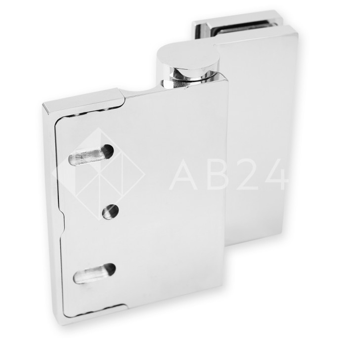 Петля Омега ω FDP-105L стена-стекло 90° левая, с подъемным механизмом, латунь/хром