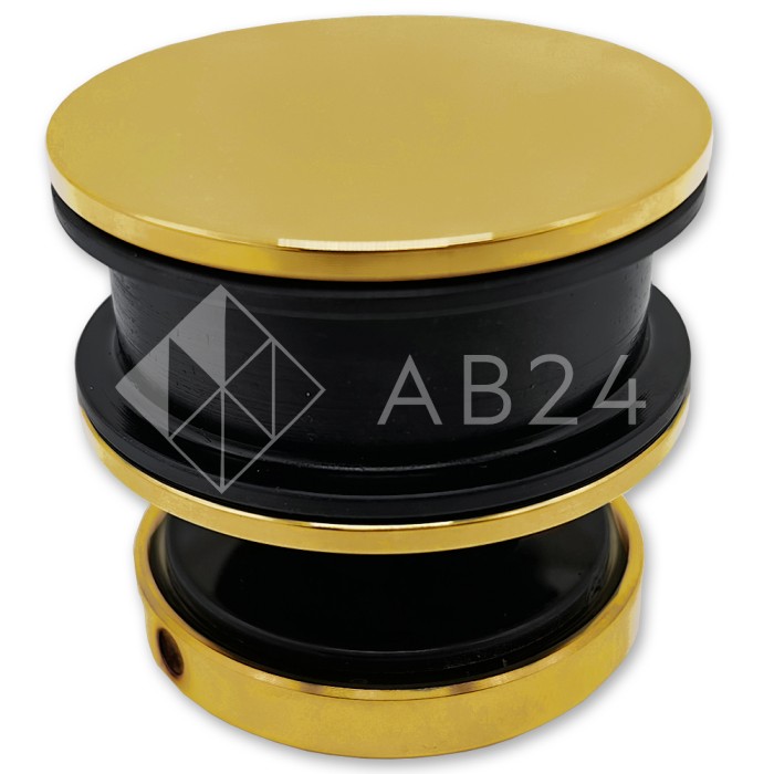 Ролик FDS-30 с креплением к стеклу, нержавейка/золото