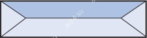 Бевелс AV255 прямоугольник 19 х 76 мм
