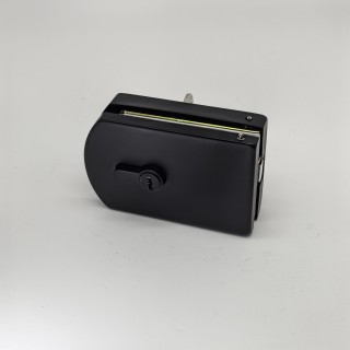 Замок FKZ-33 с ответной частью на стену ключ/ключ, нержавейка/черный