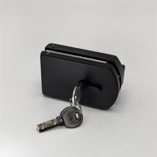 Замок FKZ-33 с ответной частью на стену ключ/ключ, нержавейка/черный