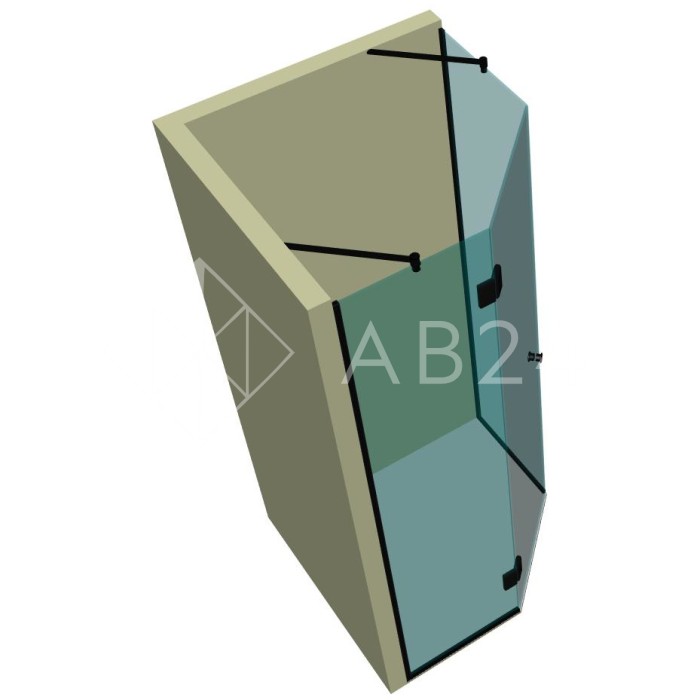 Душевая кабина пятиугольная DK-301P в опорном профиле