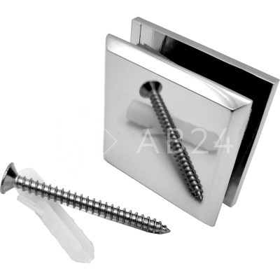 Коннектор для стекла Бета β FDK-22, стена-стекло 90°, нержавейка/полированный