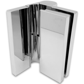 Петля Омега ω FDP-105R стена-стекло 90° правая, с подъемным механизмом, латунь/хром