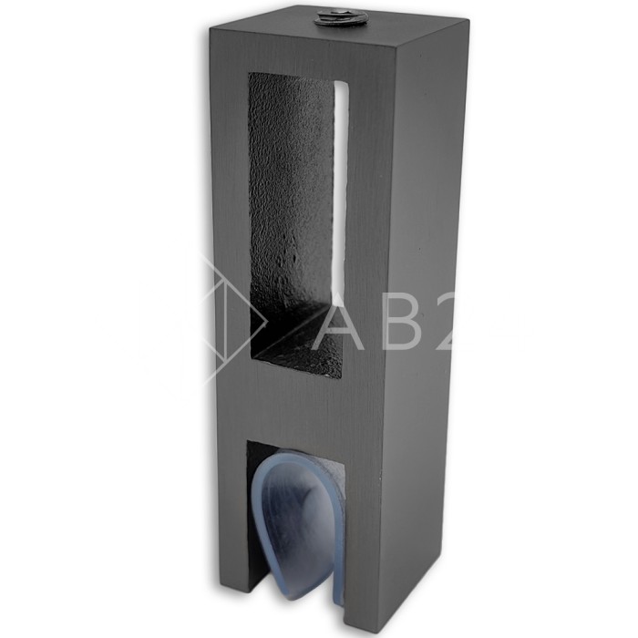 Держатель стекла FDC-31 сквозной 30х10 вертикальный, нержавейка/оружейная сталь