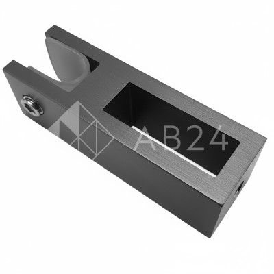 Держатель стекла FDC-31 сквозной 30х10 вертикальный, нержавейка/оружейная сталь