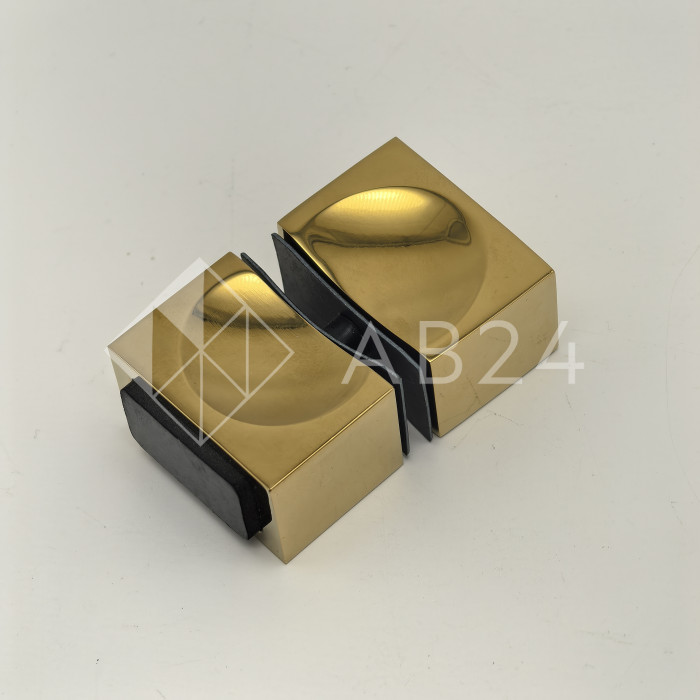 Ручка кноб FDR-66 с одним резиновым торцом, алюминий/золото