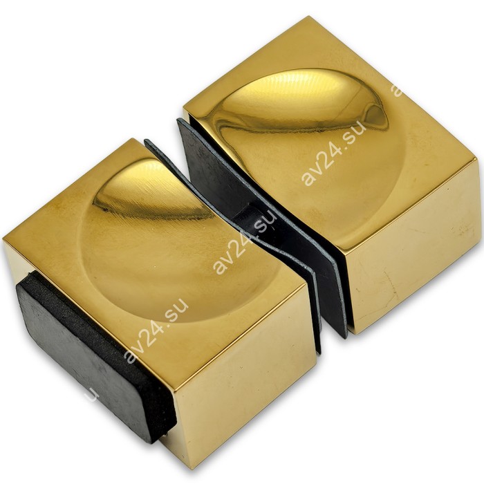 Ручка кноб FDR-66 с одним резиновым торцом, алюминий/золото