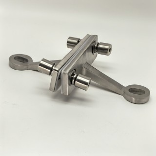 Спайдер FNS-007 на ребро жесткости двусторонний 2 точки, нержавейка/матовый