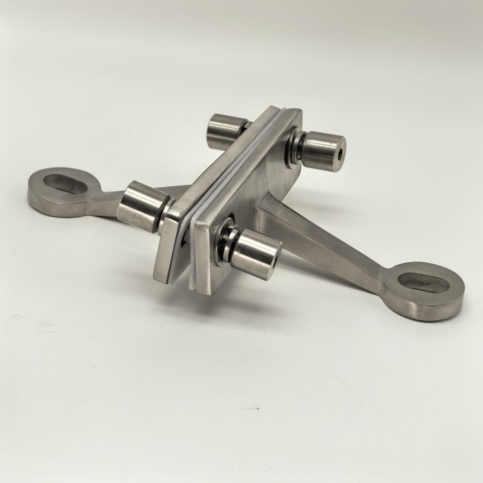 Спайдер FNS-007 на ребро жесткости двусторонний 2 точки, нержавейка/матовый