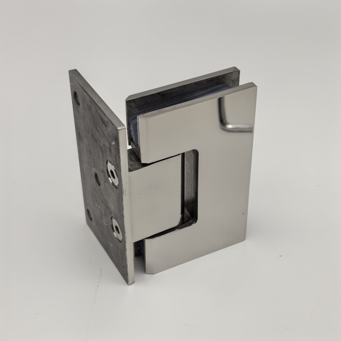 Петля Альфа α FDP-10E стена-стекло с бок. креплением, нержавейка/полированный