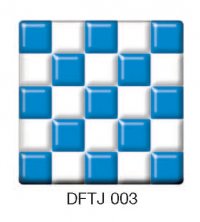 Фьюзинг квадрат DFTJ 003 сине-белого цвета, 6 см