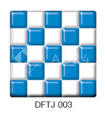 Фьюзинг квадрат DFTJ 003 сине-белого цвета, 6 см