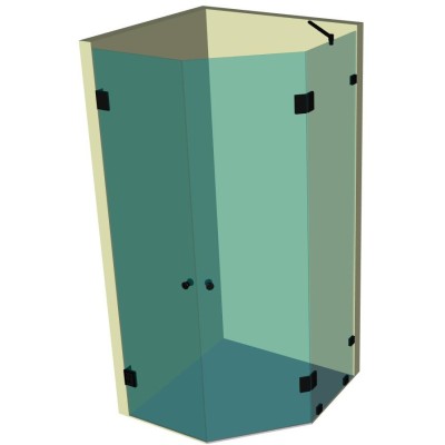 Душевая кабина пятиугольная DK-302К на коннекторах