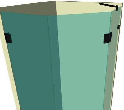 Душевая кабина пятиугольная DK-302К на коннекторах