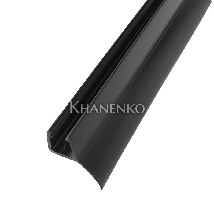 Уплотнитель Ц-образный черный 2.2 м под стекло 8 мм FDPP-105.8 PVC/BL