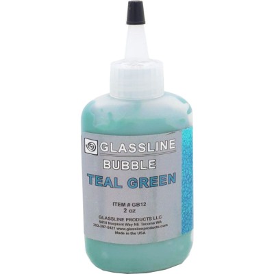 Краска для фьюзинга GlassLine эффект пузырей, бирюзовый (BUBBLE TEAL GREEN), 56 г 