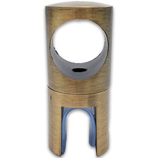 Держатель стекла FDC-11 трубы 19 сквозной 0°-360°, нержавейка/бронза