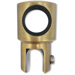 Держатель стекла FDC-11 трубы 19 сквозной 0°-360°, нержавейка/бронза