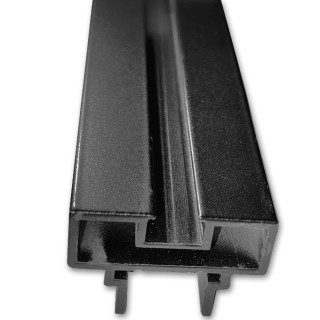 Профиль FMPA-1.3 для стекла верхний, нижний, длина 3 м для раздвижной системы FDS-17, алюминий/черный